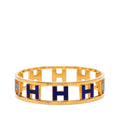 Gold Plated Enamel Rondo Ash H Bangle