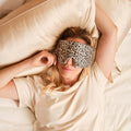Masque de nuit bandeau 100% pure soie - Léopard