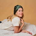Turban 100% pure soie de mûrier - Vert sauge