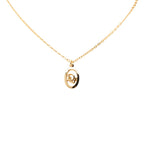Gold Plated Petit CD Logo Pendant Necklace