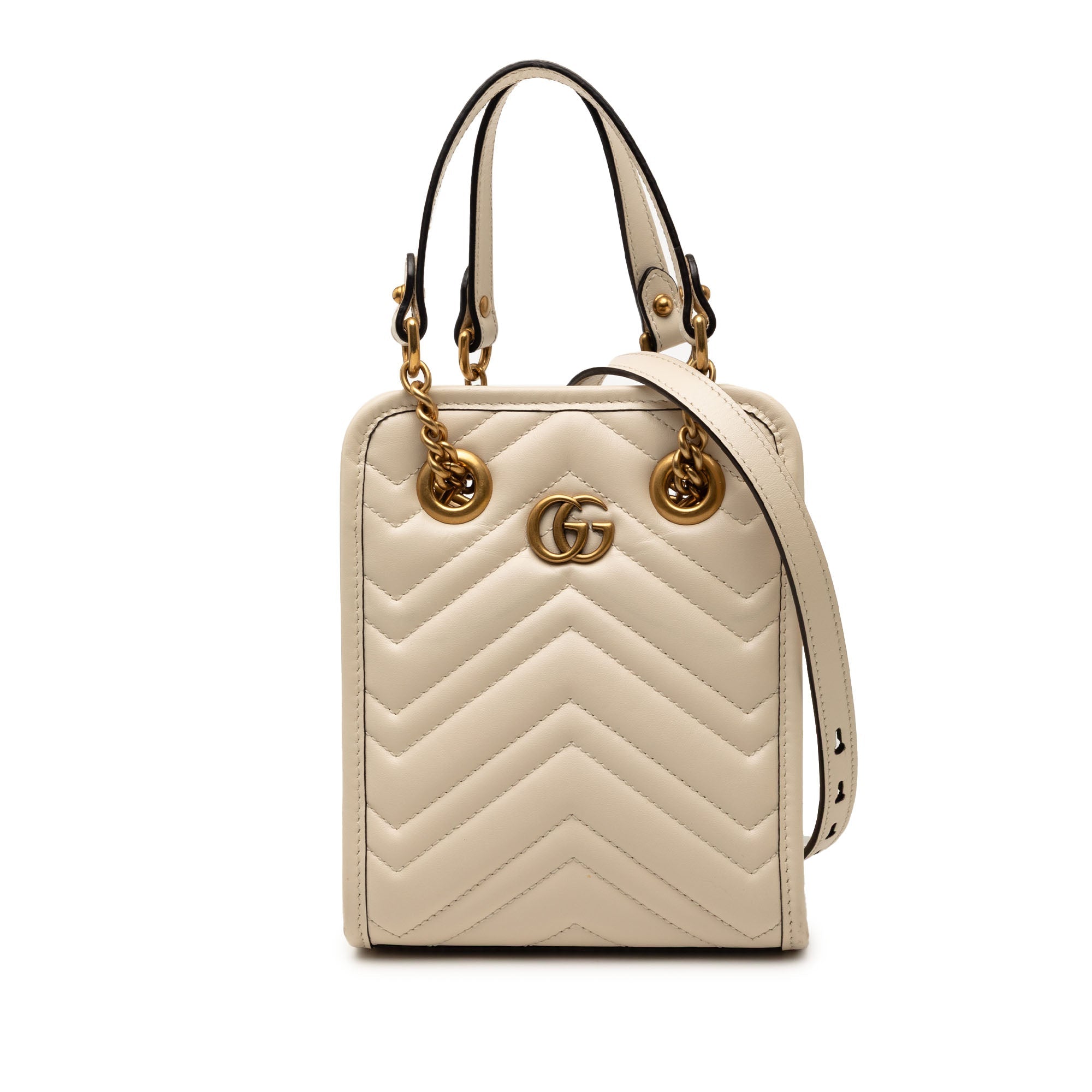 Mini GG Marmont Matelasse Leather Satchel