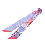 Under the Waves Twilly Silk Scarf