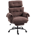 Ergonomic Reclining Office Chair with Footrest, Lumbar Support, Headrest, Coffee