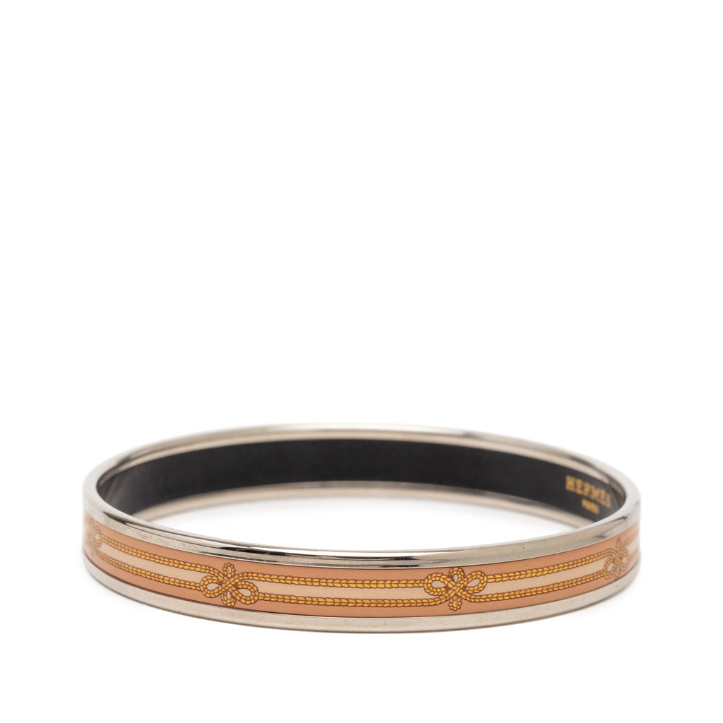 Narrow Enamel Intertwined Rope Bangle 62