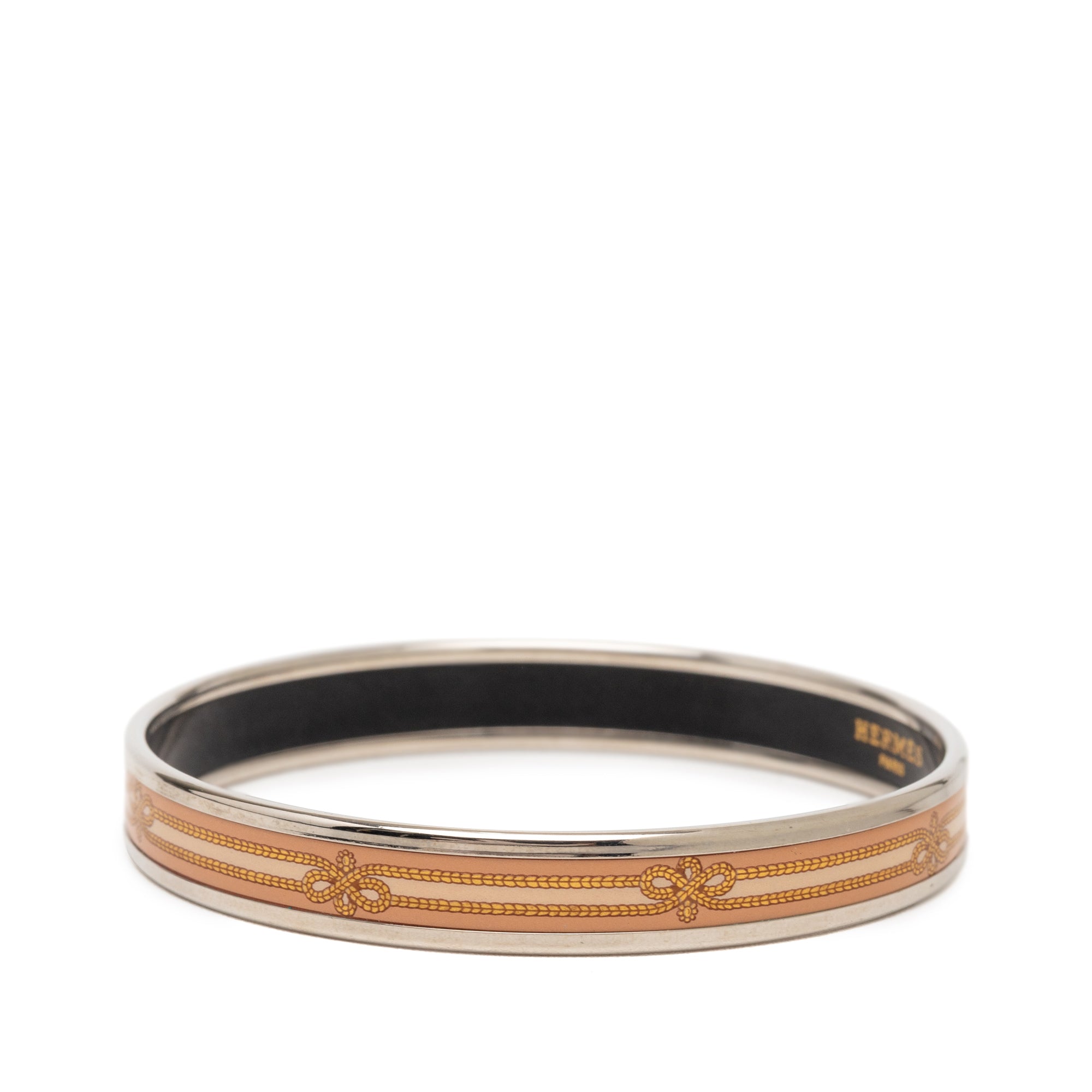Narrow Enamel Intertwined Rope Bangle 62