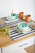 Mantel individual alpujarra blanco y negro (pack de 2)
