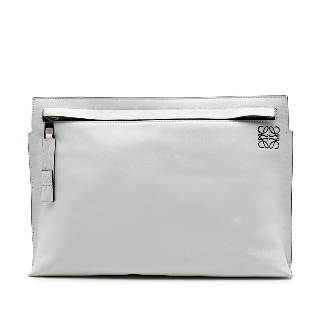 Leather Anagram T Pouch