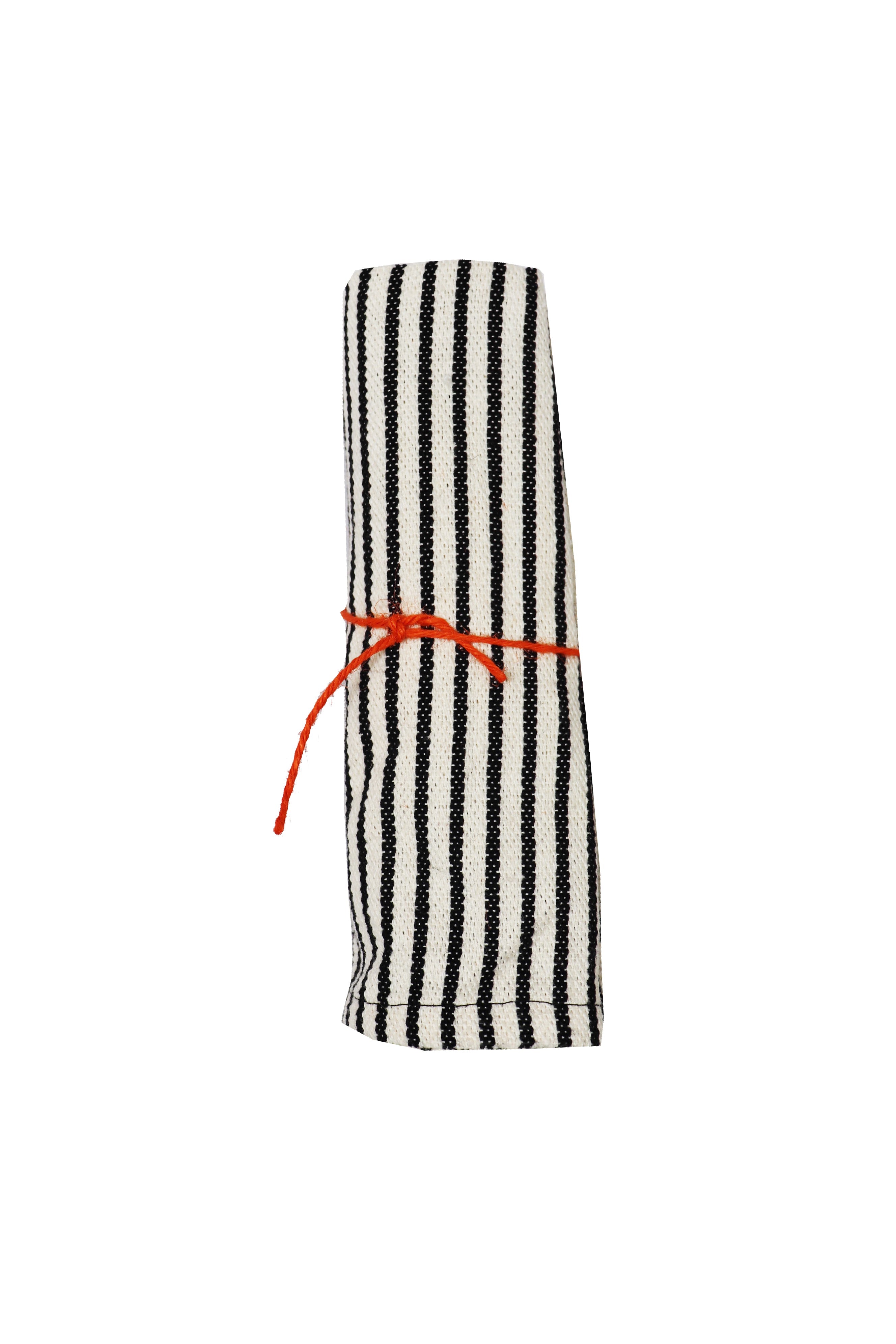 Servilleta loneta estribera blanco y negro (pack de 2)