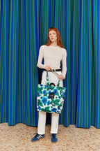 Bolso tote lona toldo flores
