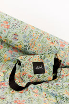 Bolso bandolera tejido jacquard azaleas celeste
