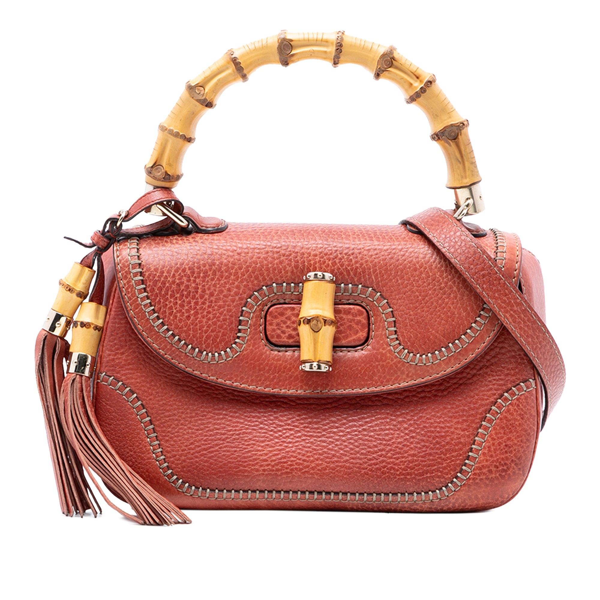 Medium Leather New Bamboo Satchel