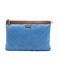 GG Nylon Top Zip Clutch