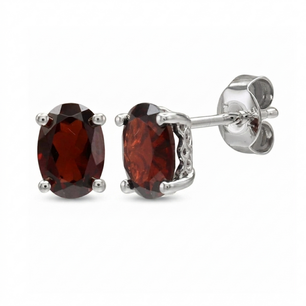 Oval Birthstone Studs