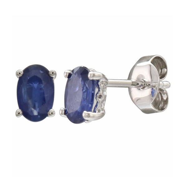 Oval Sapphire Studs