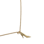Gold Plated Pump Heel Pendant Necklace