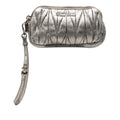 Matelasse Metallic Nappa Double Zip Pouch