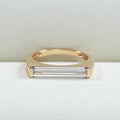 East West Baguette Lab Diamond Solitaire Ring