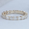 East West Emerald Lab Diamond Eternity Band
