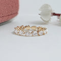 East West Pear Cut Lab Diamond Full Eternity Band