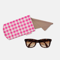 Easy-Squeezy Glasses Case - Pink Gingham