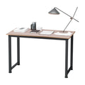 Computer Desk, 120 x 60 x 76cm Workstation with Metal Frame, Simple Assembly, Black