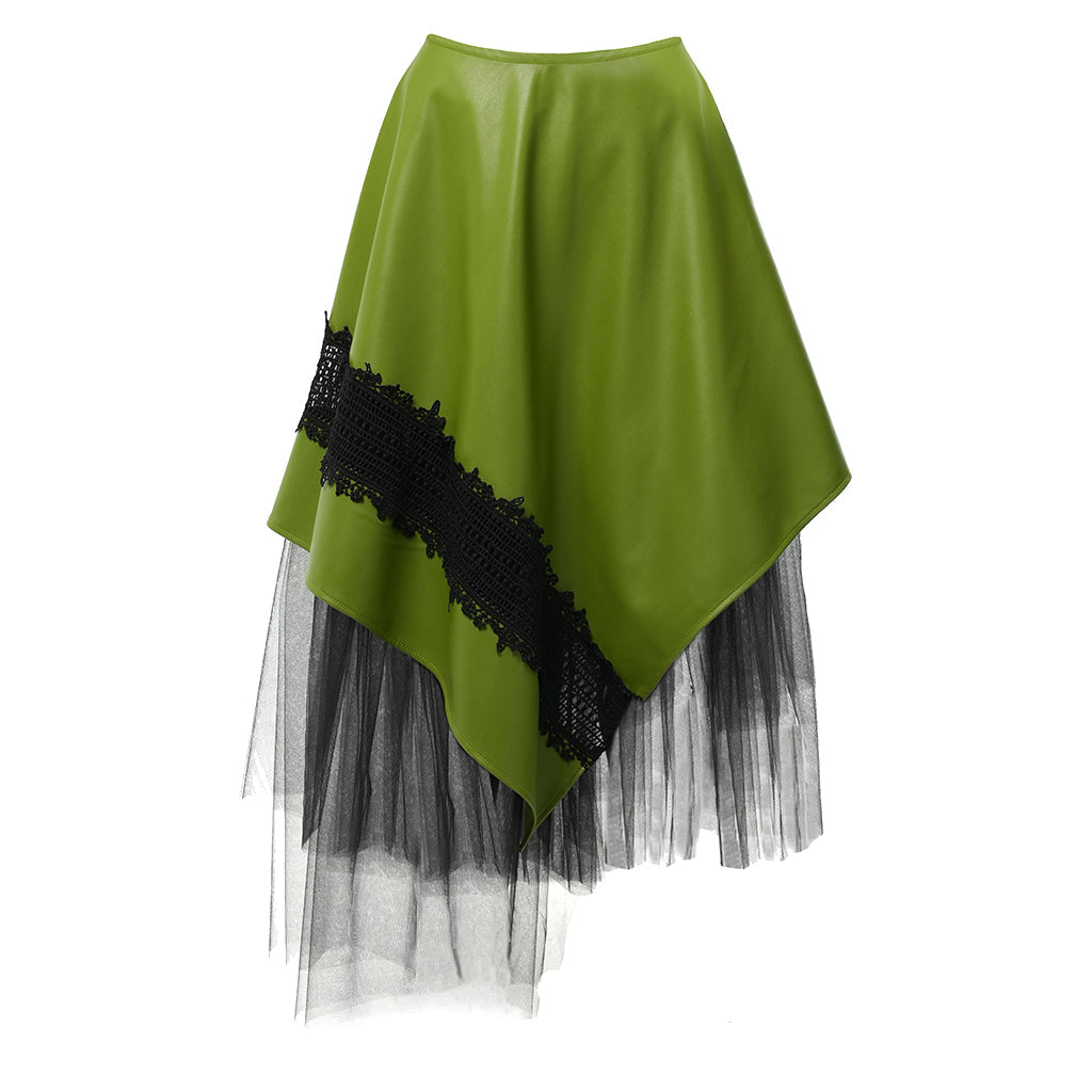 Eco-Leather Tulle Skirt | PR Sample