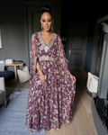 Megan Plum Kaftan By KYNAH, Luxury Indian Fashion & Bridal Wear