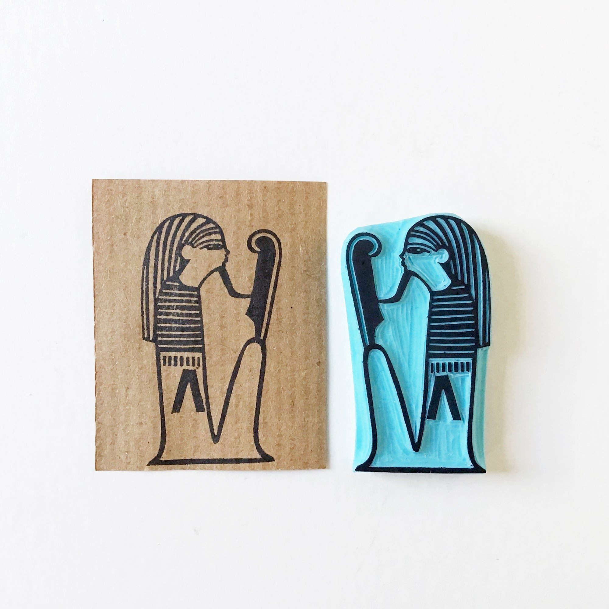 Egyptian iconography rubber stamps from the book of the death