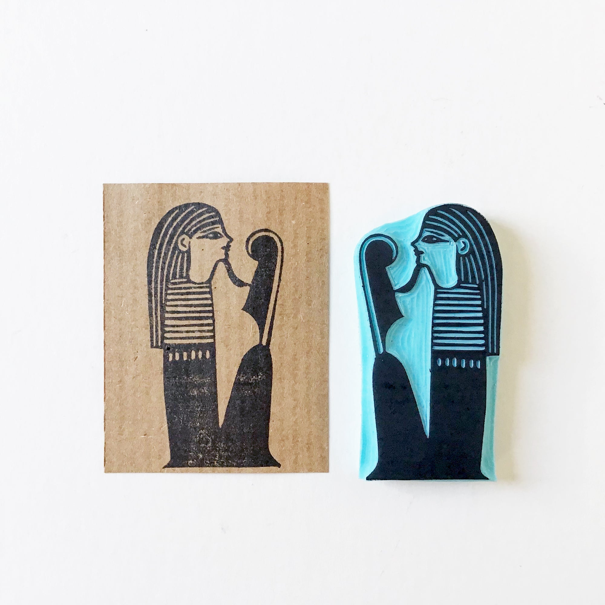 Egyptian iconography rubber stamps from the book of the death