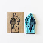 Egyptian iconography rubber stamps from the book of the death