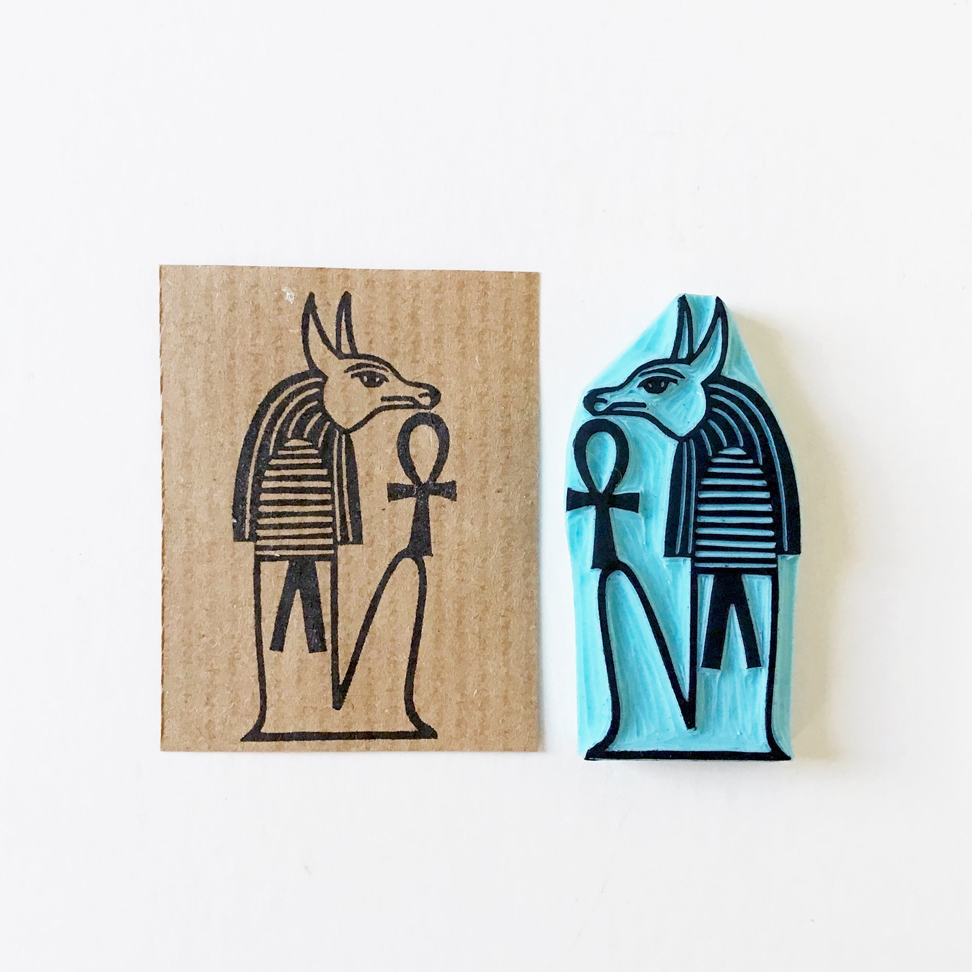 Egyptian iconography rubber stamps from the book of the death