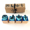 Egyptian symbols mini rubber stamp set of 4