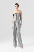 Power Elegant Long Straight-Leg Pants Set