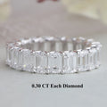 Emerald Cut Lab Diamond Full Eternity Wedding Band