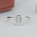 Emerald Cut Lab Diamond Solitaire Engagement Ring