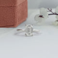 Emerald Cut Tulip Basket Set Engagement Ring