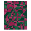 Emerald Magenta Maze Hand Tufted Rug