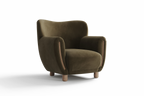 Emerald Velvet Fabric Accent Chair