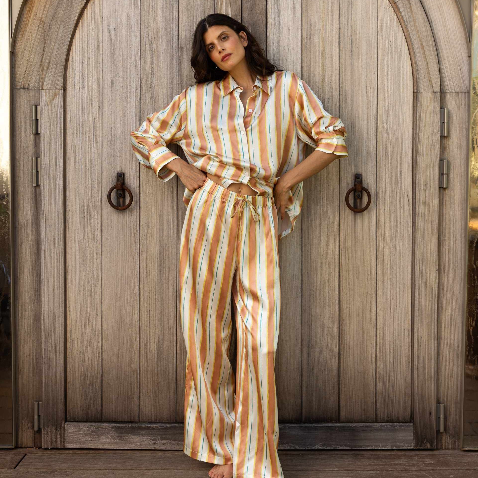 Pyjama Oversize 100% pure soie de mûrier - Lignes divines