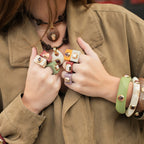 Anillo mujer color mora cuarzo rosa