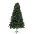 7.5ft Artificial Christmas Tree, Xmas Tree with 1346 Branch Tips, Auto Open Holiday Party Décor with Steel Base for Home Office, Green