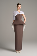 Enigma Draped Across Shoulder Maxi Dress