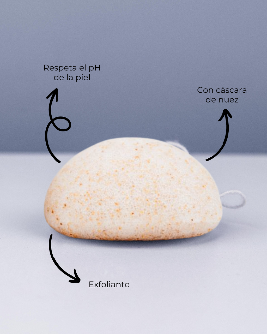 Esponja Konjac Facial Exfoliante con Nuez