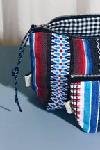 Neceser/estuche tejido manchego azul