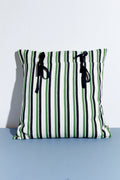 Funda cojín loneta verde y negro 50cmx50cm