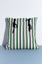 Funda cojín loneta verde y negro 50cmx50cm