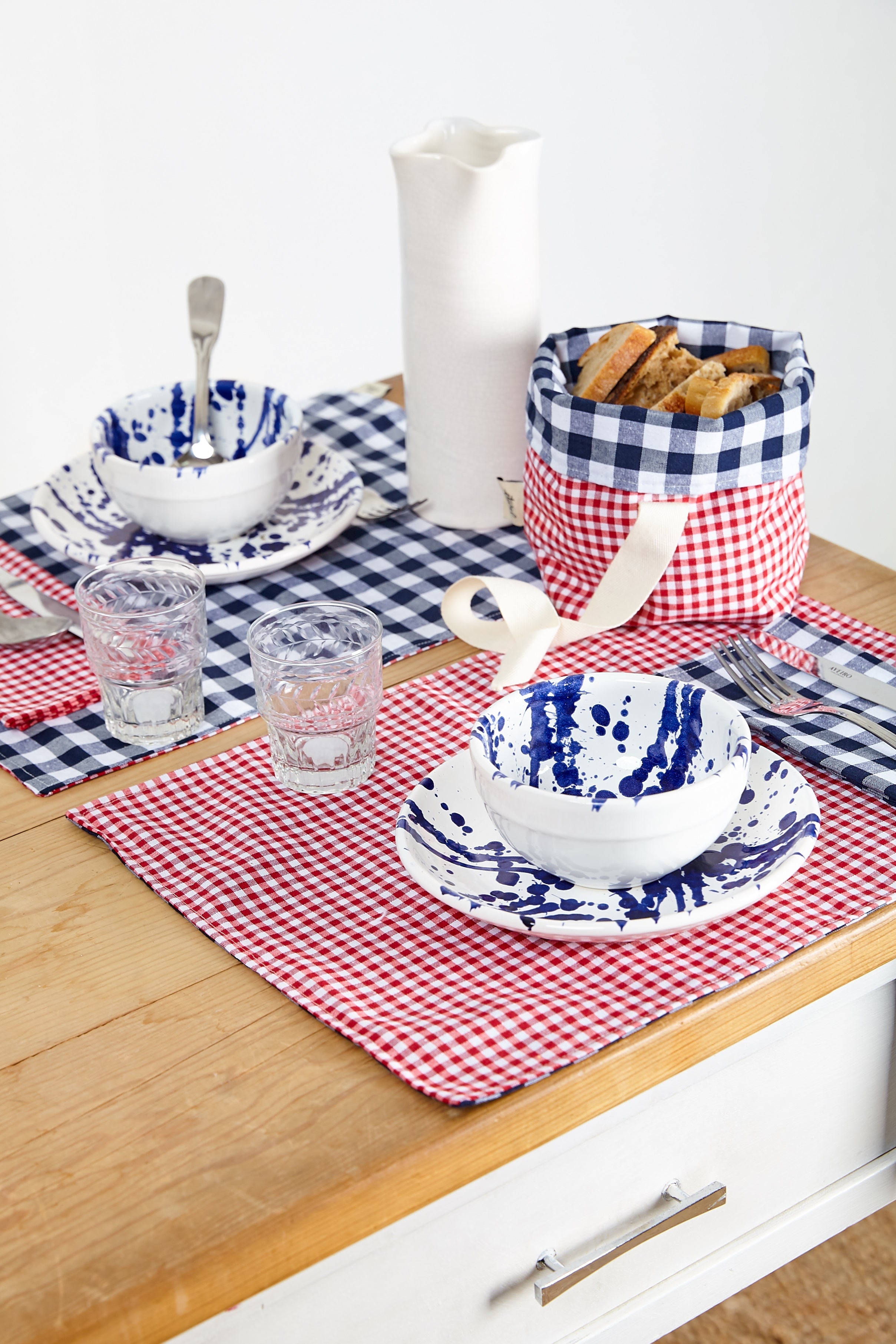 Servilleta vichy rojo (pack de 2)