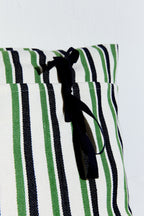 Funda cojín loneta verde y negro 50cmx50cm