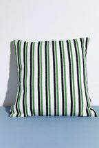 Funda cojín loneta verde y negro 50cmx50cm