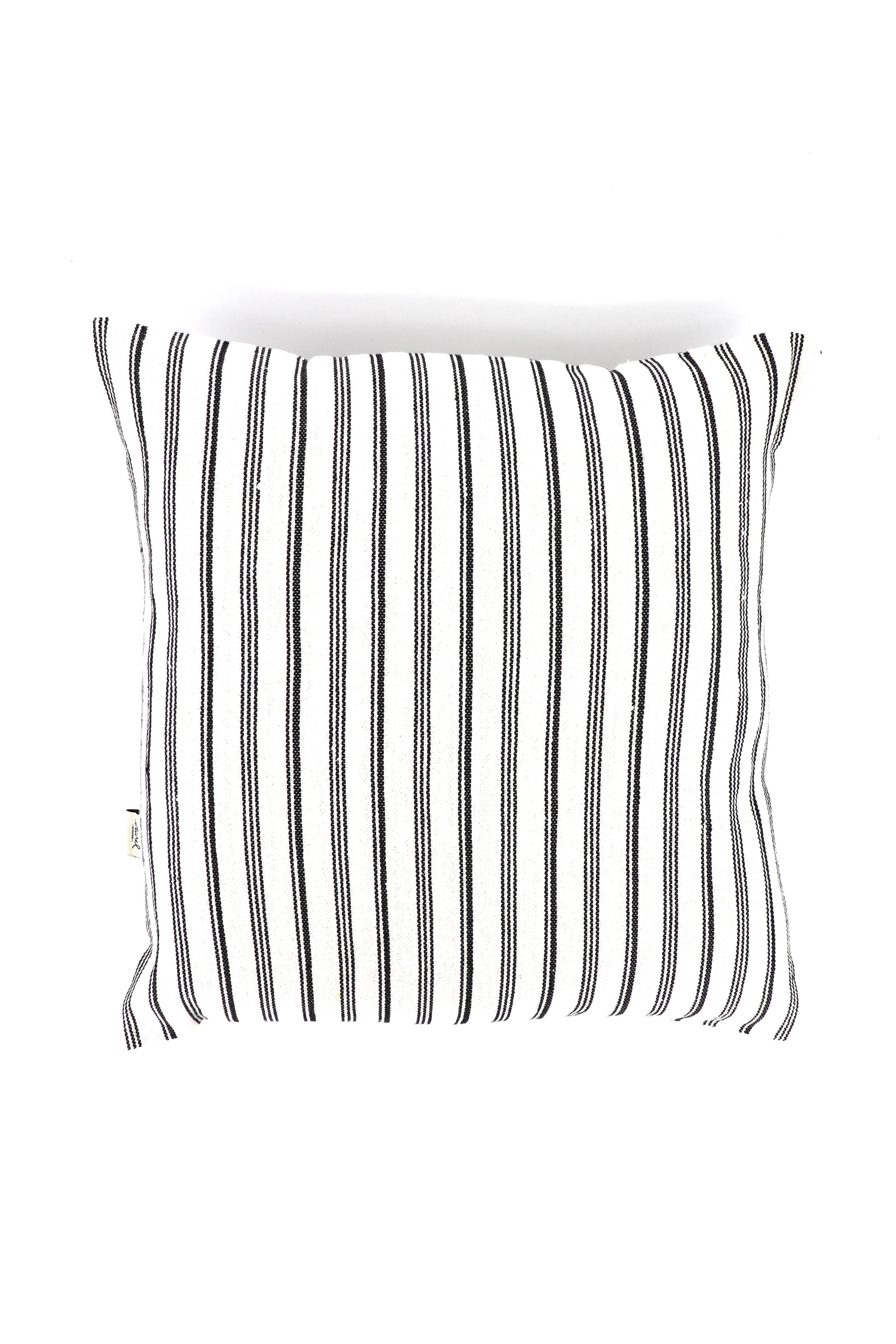 Funda cojín loneta blanco y negro 50cmx50cm